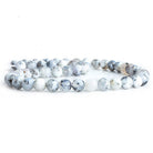 8mm Dendritic White Opal plain rounds 16 inch 50 beads - The Bead Traders