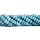 8mm Denim Blue Opal Faceted Rondelle Beads 8 inch 38 pcs - The Bead Traders