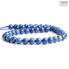 8mm Dumortierite Faceted Round Beads 15 inch 47 pieces - The Bead Traders