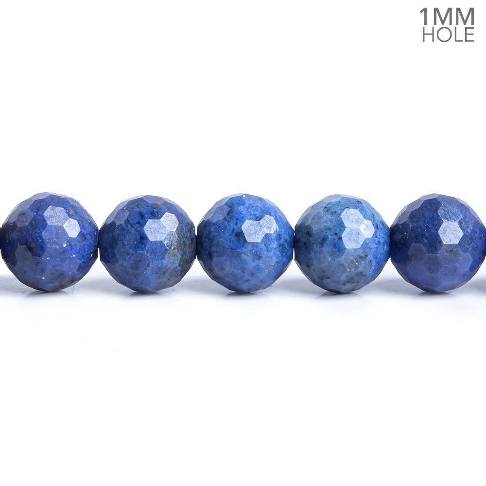8mm Dumortierite Faceted Round Beads 15 inch 47 pieces - The Bead Traders