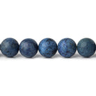 8mm Dumortierite Plain Round 1mm drill hole beads 15inch 46 pieces - The Bead Traders