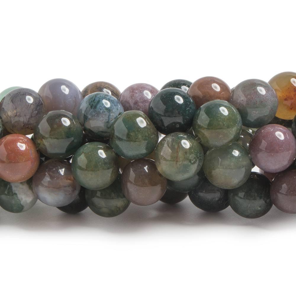 8mm Fancy Jasper plain round beads 15 inch 48 pieces - The Bead Traders