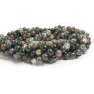 8mm Fancy Jasper plain round beads 15 inch 48 pieces - The Bead Traders