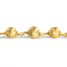 8mm Fluted Gold Round Gold Chain 20 pieces - The Bead Traders