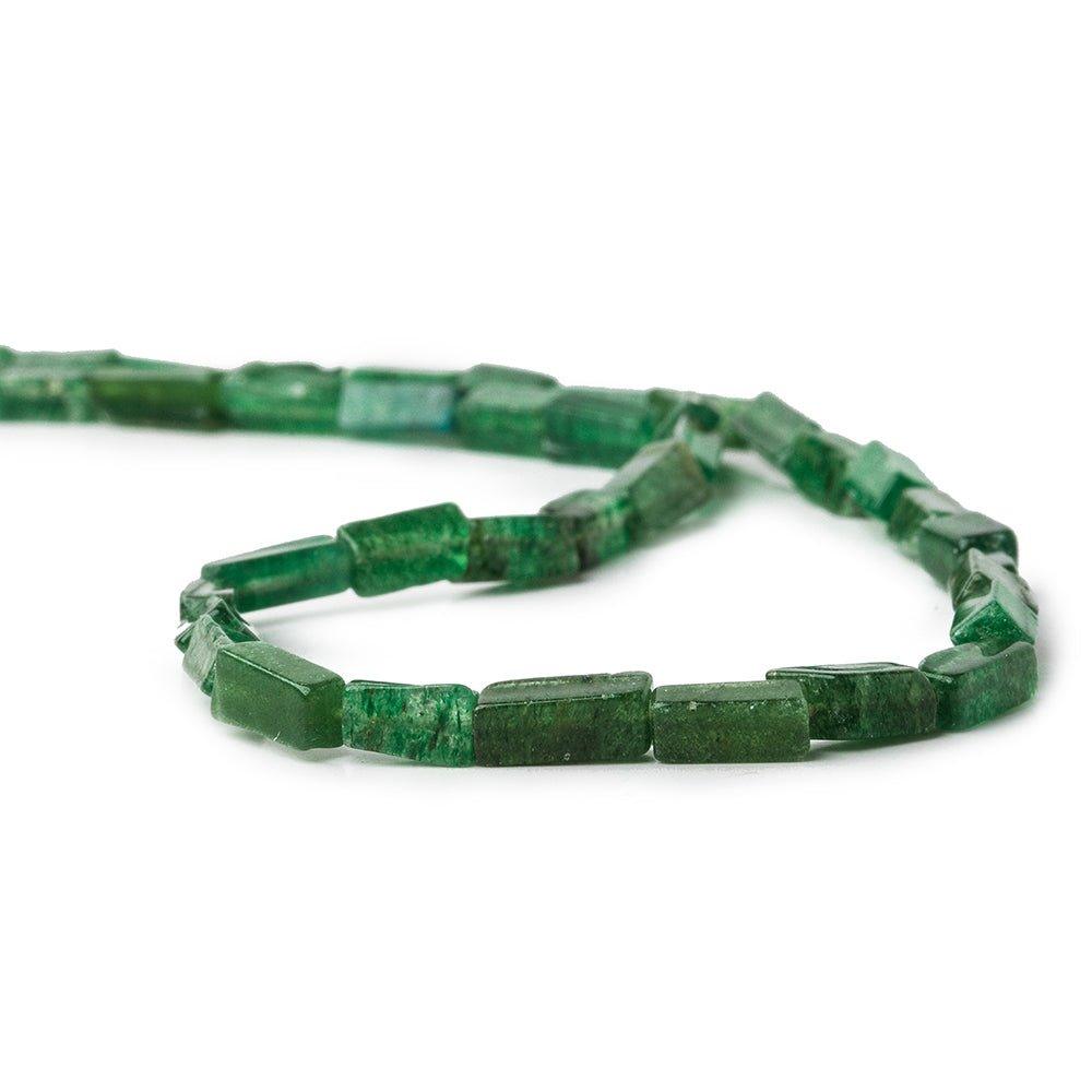 8mm Forest Green Aventurine Plain Rectangle Beads, 14 inch - The Bead Traders