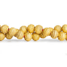 8mm Gold Plated Copper Ball Design Rounds 8 inch 24 beads - The Bead Traders