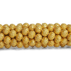 8mm Gold Plated Copper Ornate Rounds 8 inch 30 pieces - The Bead Traders