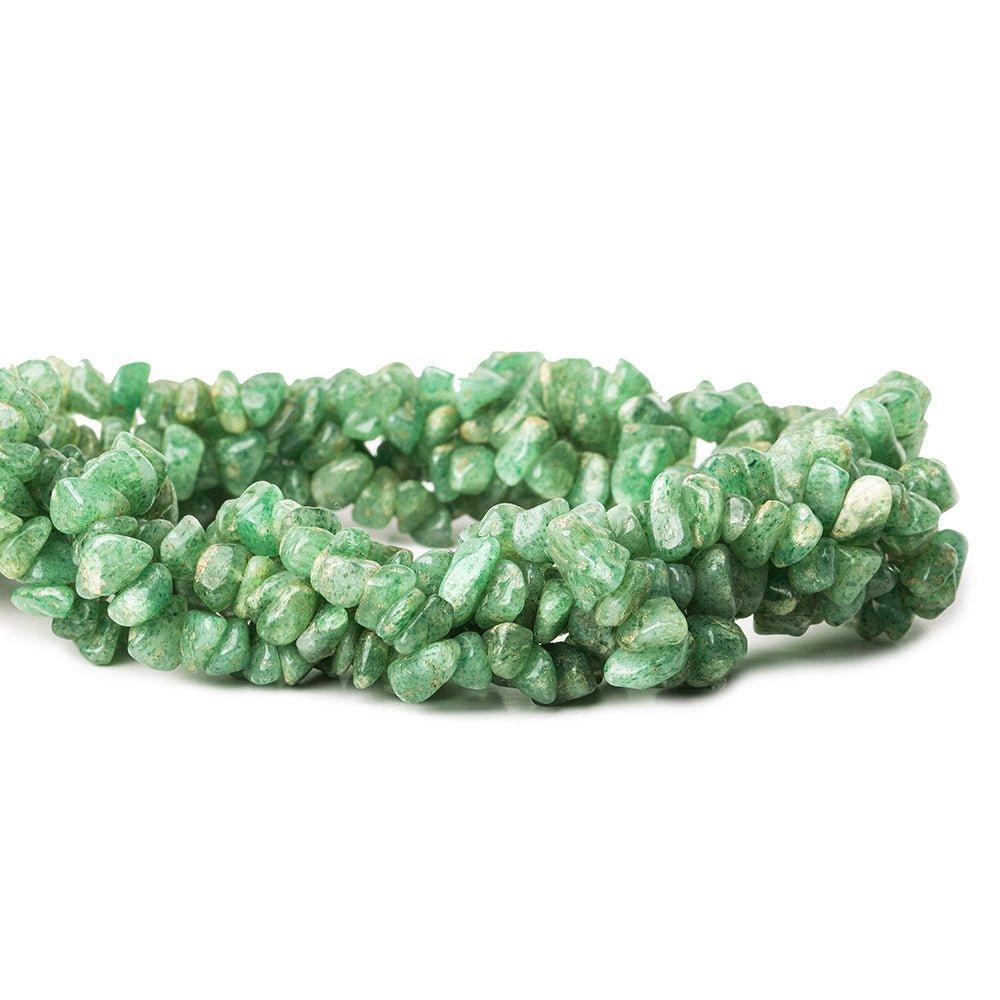 8mm Green Aventurine Chip Beads, 36 inch - The Bead Traders