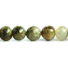 8mm Green Cat's Eye Quartz Faceted Round Beads 8 inch 28 pieces - The Bead Traders