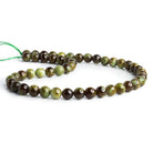 8mm Green Grossular Garnet Rounds 15 inch 45 beads - The Bead Traders