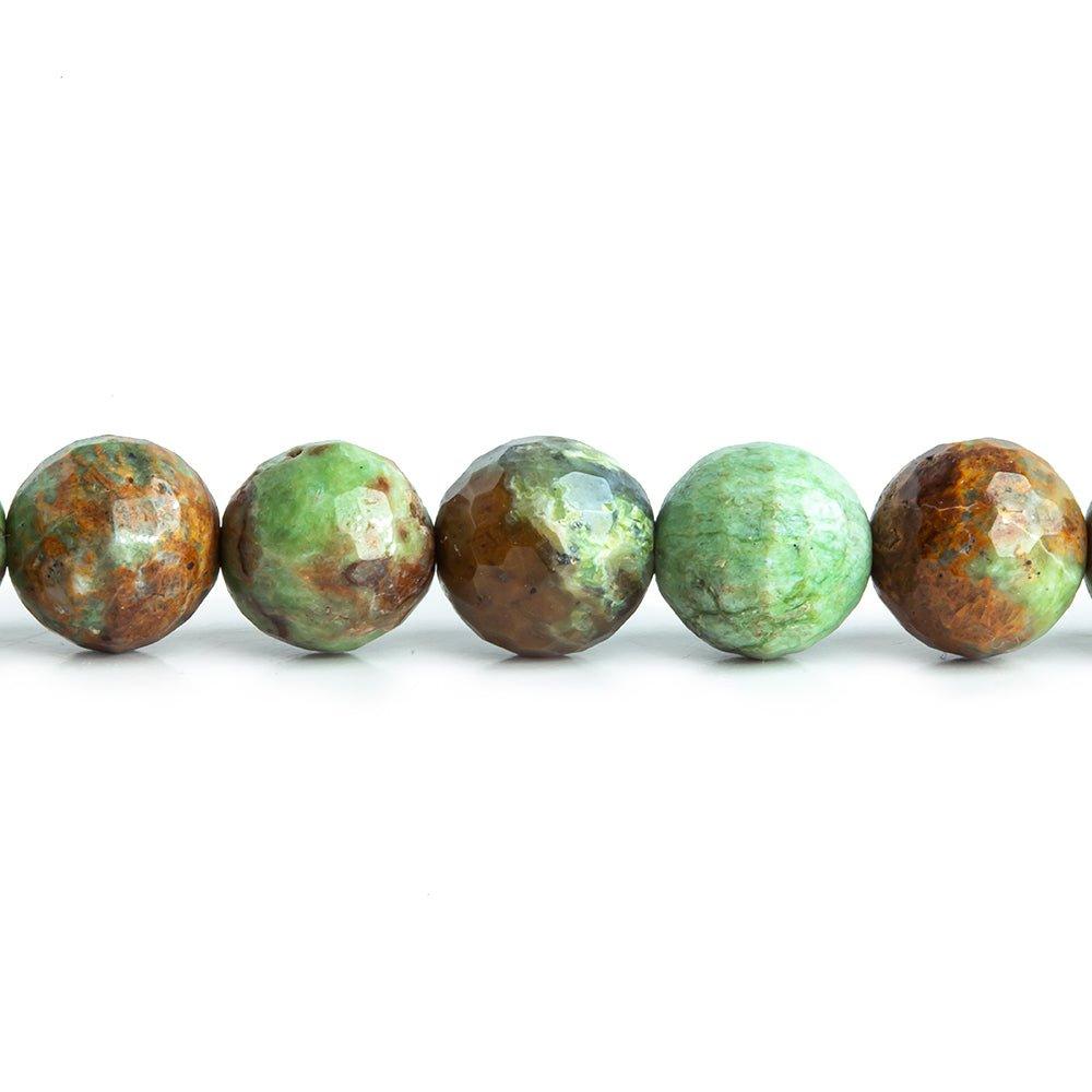 8mm Green Opal Faceted Round Beads 15 inch 47 pieces - The Bead Traders