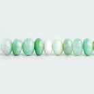8mm Green Tanzanian Opal Plain Rondelle Beads 18 inch 100 pieces - The Bead Traders