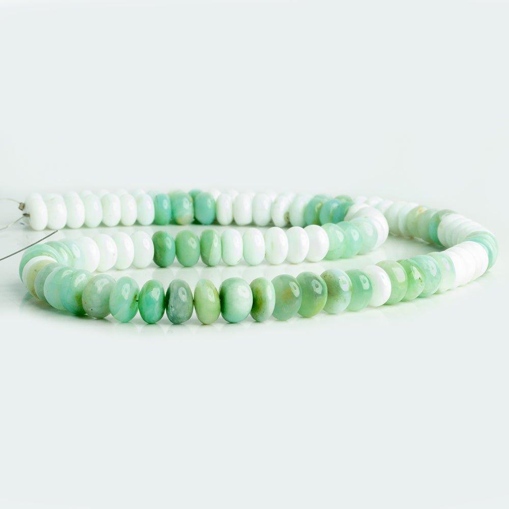8mm Green Tanzanian Opal Plain Rondelle Beads 18 inch 100 pieces - The Bead Traders