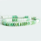 8mm Green Tanzanian Opal Plain Rondelle Beads 18 inch 100 pieces - The Bead Traders