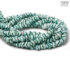 8mm Green & White Tibetan Agate faceted rounds 15 inch 47 beads - The Bead Traders