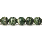 8mm Green Zebra Jasper plain rounds Large 1mm Hole 15 inch 46 beads - The Bead Traders