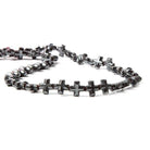 8mm Hematite 3D Cross 15.75 inch 48 beads 1.5mm inside diameter - The Bead Traders