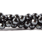 8mm Hematite faceted round Beads 15.5 inches 52 pieces - The Bead Traders
