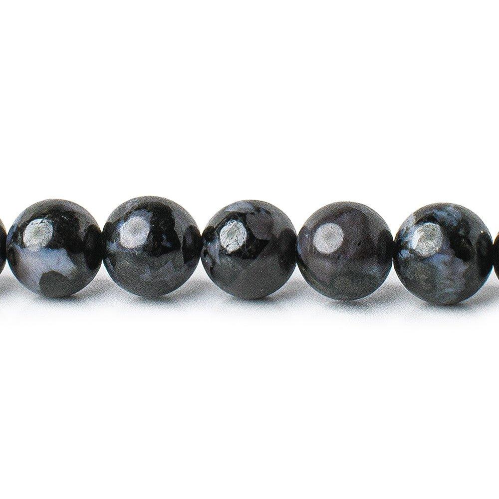 8mm Indigo Gabbro plain round beads 16 inch 49 pieces AA - The Bead Traders