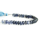 8mm Iolite Faceted Rondelle Beads 6 inch 32 pieces - The Bead Traders
