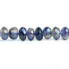 8mm Iolite Faceted Rondelle Beads 6 inch 32 pieces - The Bead Traders