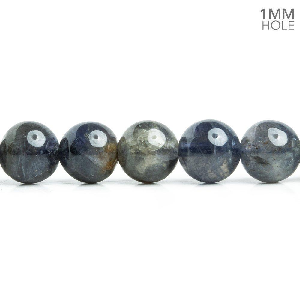 8mm Iolite Plain Round Beads 15 inch 50 pieces - The Bead Traders