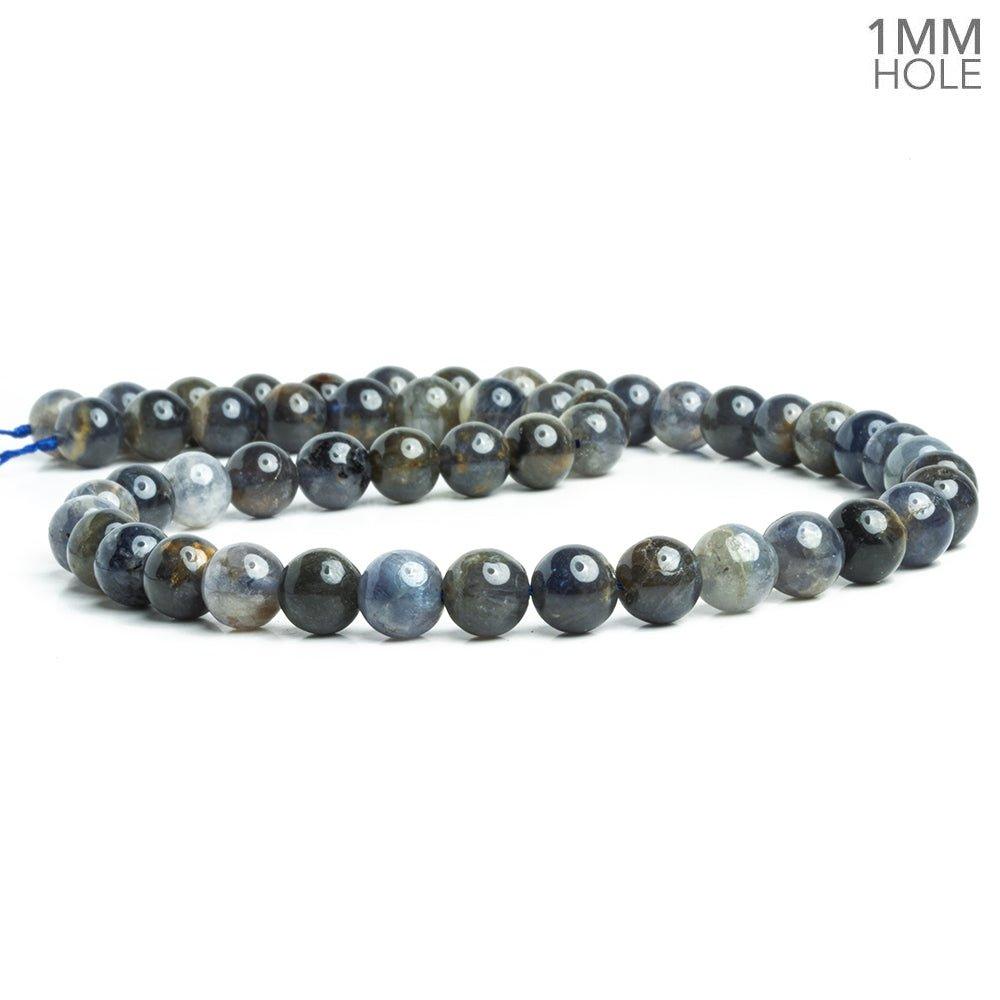 8mm Iolite Plain Round Beads 15 inch 50 pieces - The Bead Traders