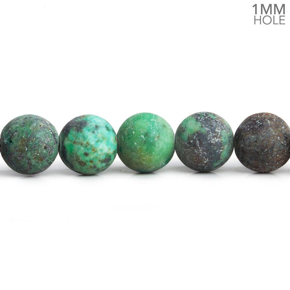 8mm Matte African Turquoise Plain Rounds 15 inch 45 beads - The Bead Traders