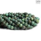 8mm Matte African Turquoise Plain Rounds 15 inch 45 beads - The Bead Traders