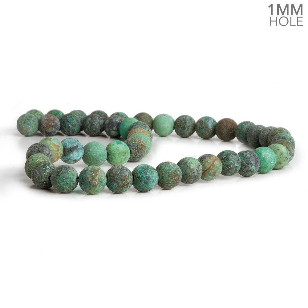 8mm Matte African Turquoise Plain Rounds 15 inch 45 beads - The Bead Traders