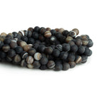 8mm Matte Botswana Agate Plain Rounds 15 inch 45 beads - The Bead Traders