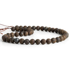 8mm Matte Bronzite Plain Rounds 15 inch 45 beads - The Bead Traders