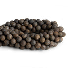 8mm Matte Bronzite Plain Rounds 15 inch 45 beads - The Bead Traders