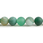 8mm Matte Crackled True Green Agate plain rounds 15 inch 47 beads - The Bead Traders