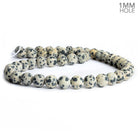 8mm Matte Dalmatian Jasper Plain Round Beads 15 inch 45 pieces - The Bead Traders