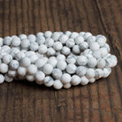 8mm Matte Howlite Plain Rounds 15 inch 44 beads - The Bead Traders