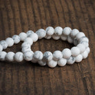 8mm Matte Howlite Plain Rounds 15 inch 44 beads - The Bead Traders