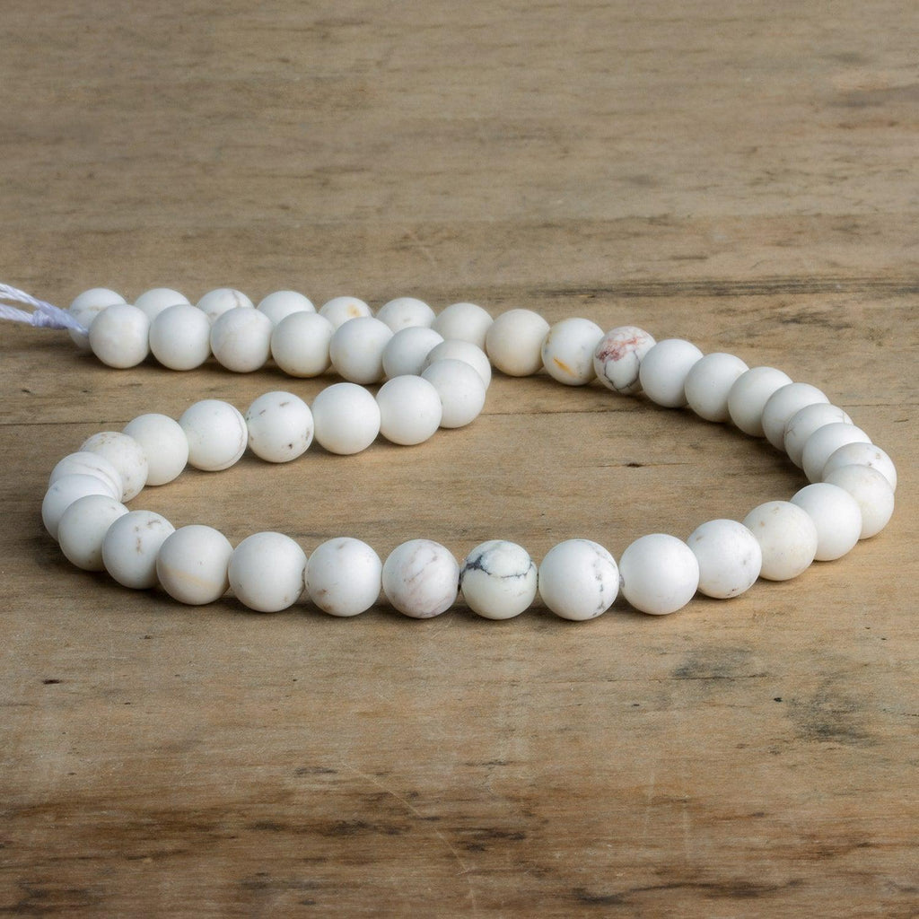 8mm Matte Magnesite Rounds 15 inch 45 beads - The Bead Traders