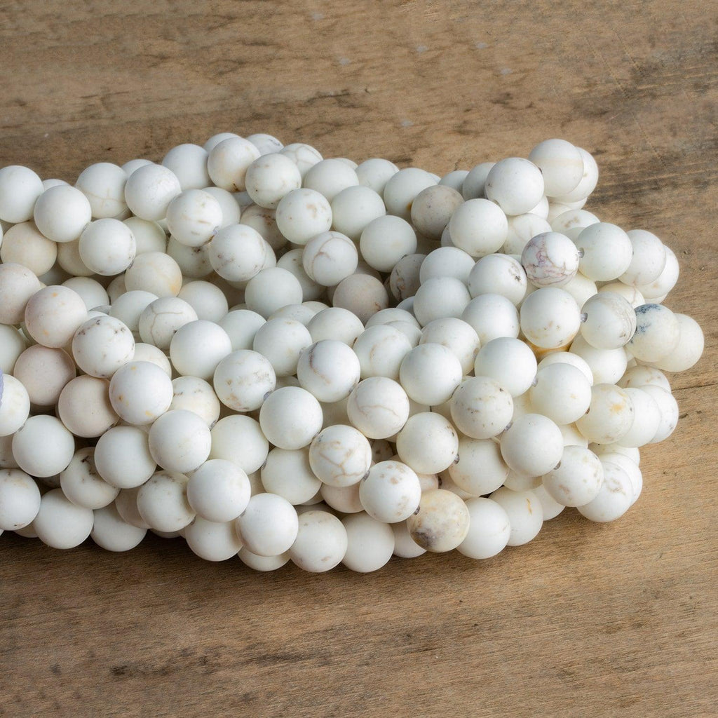 8mm Matte Magnesite Rounds 15 inch 45 beads - The Bead Traders
