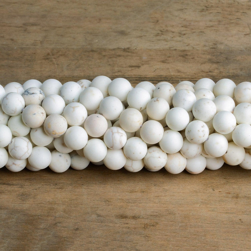 8mm Matte Magnesite Rounds 15 inch 45 beads - The Bead Traders