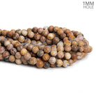 8mm Matte Moroccan Agate Plain Rounds 15 inch 45 beads - The Bead Traders