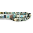8mm Matte Multi Gemstone Heishis 15 inch 65 beads - The Bead Traders