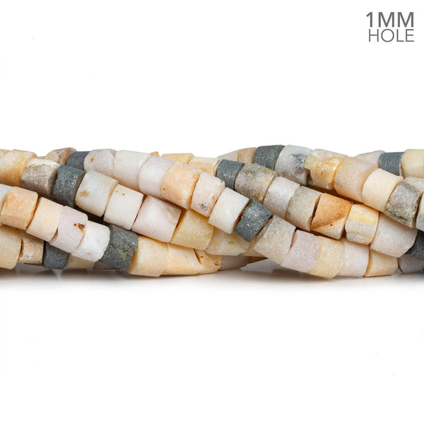 8mm Matte Pink Peruvian Opal Heishis 15 inch 65 beads