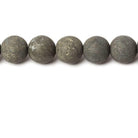 8mm Matte Pyrite plain round beads 15.5 inch 50 pieces - The Bead Traders