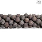 8mm Matte Red Snowflake Jasper Plain Round Beads 15 inch 45 pieces - The Bead Traders