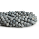8mm Matte Silver Leaf Jasper Plain Round Beads 15 inch 48 pieces - The Bead Traders
