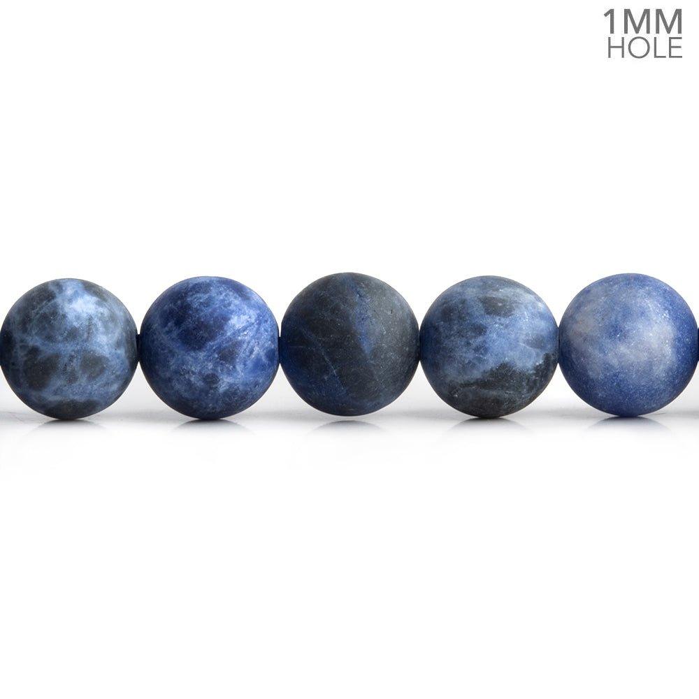 8mm Matte Sodalite Plain Round Beads 15 inch 45 pieces - The Bead Traders