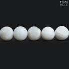 8mm Matte White Crazy Lace Agate Plain Round Beads 15 inch 45 pieces - The Bead Traders