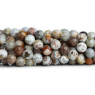 8mm Mexican Lace Agate Rounds 15 inch 45 beads - The Bead Traders