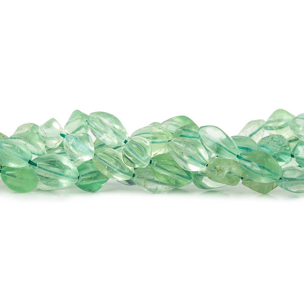 8mm Mint Green Fluorite Bead Plain Freeshape Beads, 14 inch - The Bead Traders